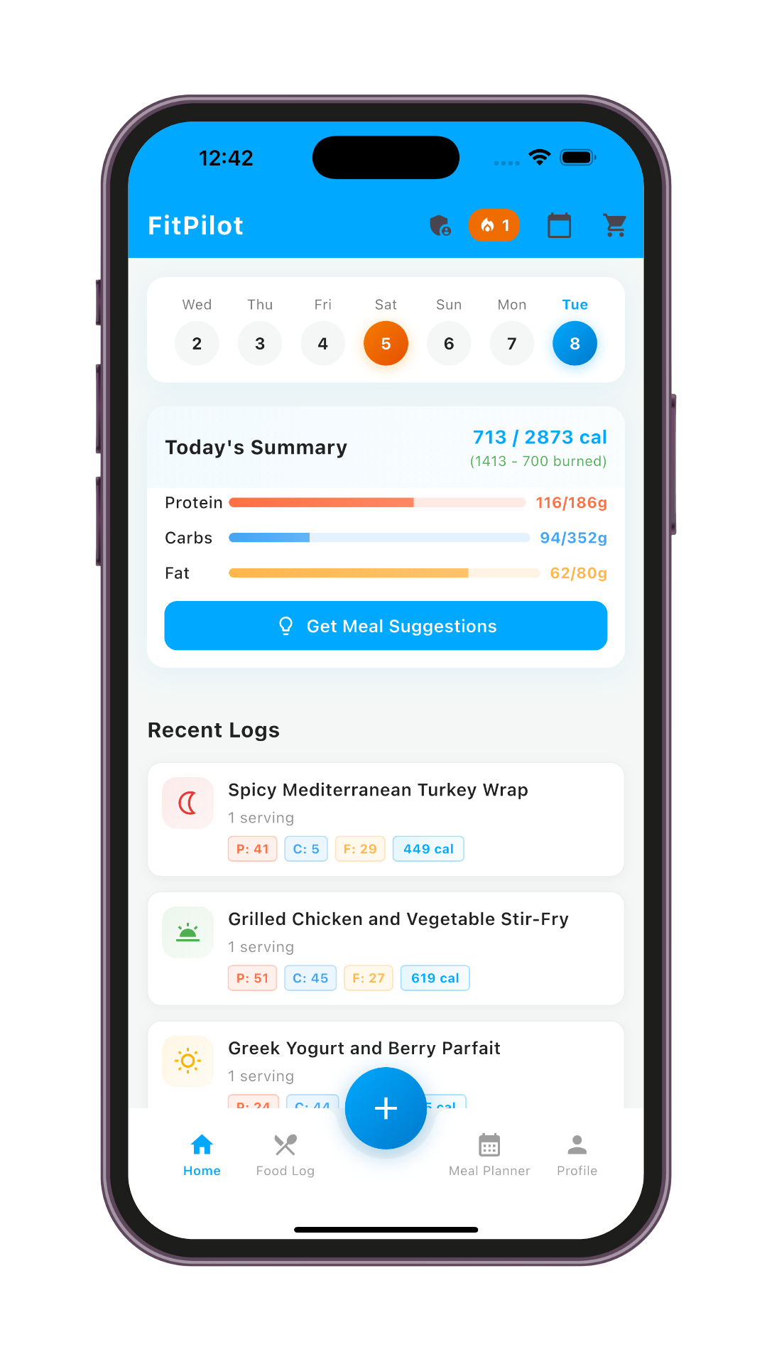FitPilot App Screenshot 1
